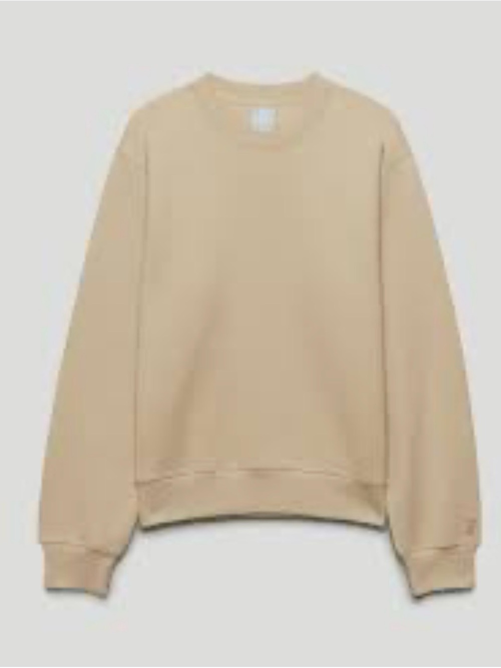 TNA Sweatfleece Cozy Fleece Perfect Fit Beige Pullover crewneck Sweatshirt, guc
